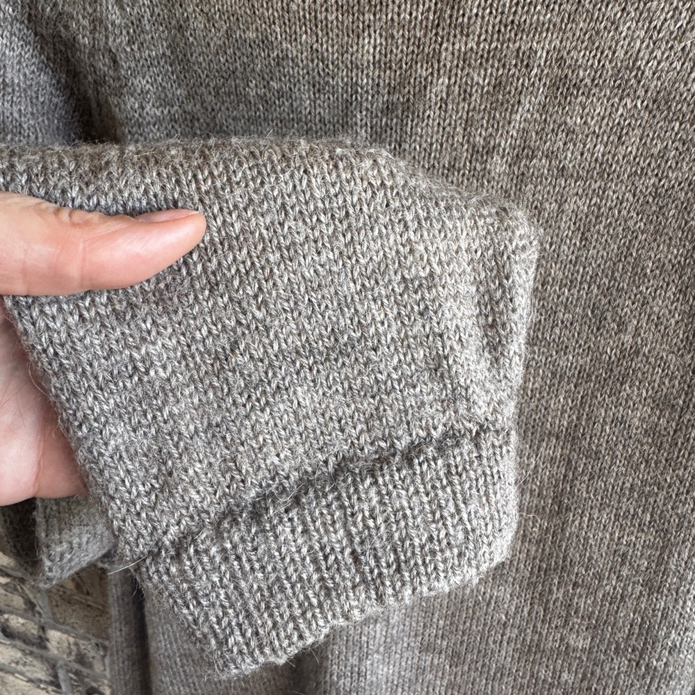 Vintage Alpaca Llama Cardigan Sweater Peruvian Aztec Boho Western Wool Blend M - Picture 8 of 12